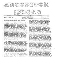 <em>The Aroostook Indian</em> (November 1971)