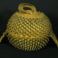 Small Fancy Basket with Cowiss (c. 1900)