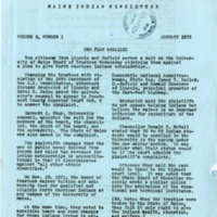 Maine Indian Newsletter (Jan. 1972)