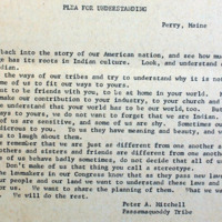 &quot;A Plea for Understanding&quot; (1966) by Peter A. Mitchell