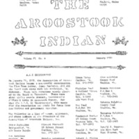 The Aroostook Indian (January 1970)