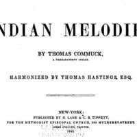 Indian Melodies (1845) by Thomas Commuck