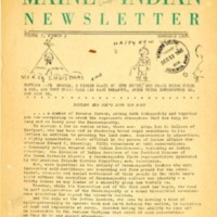 Maine Indian Newsletter (Nov. 1968)