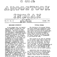 The Aroostook Indian (October 1971)