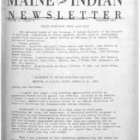 <em>Maine Indian Newsletter</em> (Feb. 1969)