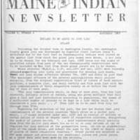 <em>Maine Indian Newsletter</em> (Nov. 1967)