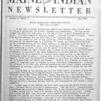 <em>Maine Indian Newsletter</em> (May 1968)